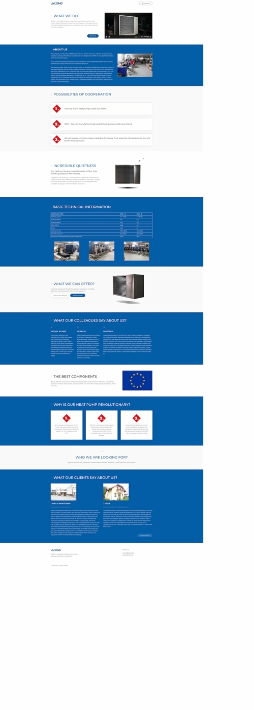 Acond.com – Heat pump from Czech republic